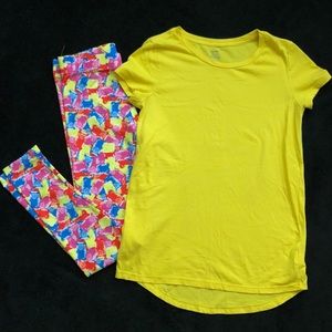 Old Navy Top & Justice Leggings